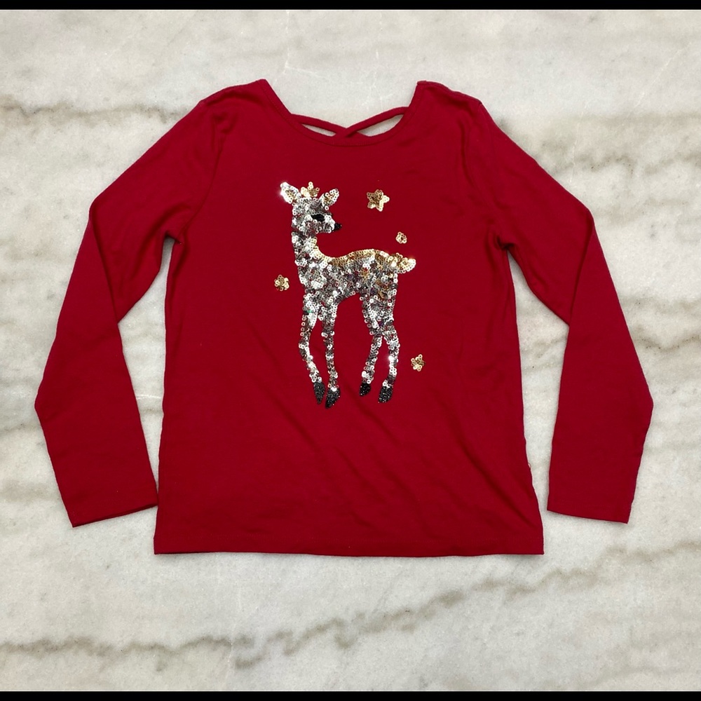 EUC Girls Holiday Long Sleeve Shirt